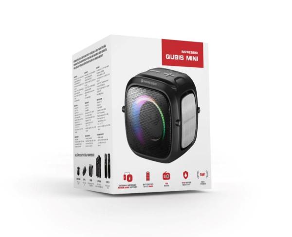 C-TECH repro Impressio Qubis Mini,  Party,  5W,  černá2