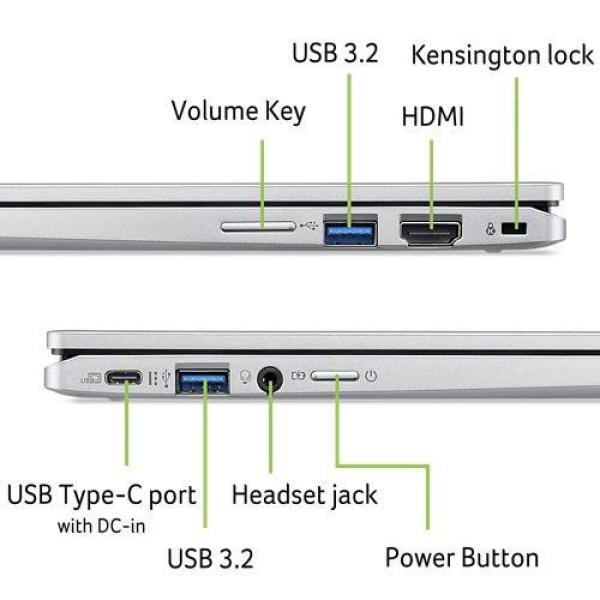 ACER NTB Chromebook Spin 312 (CP312-1HN-C67S),N100,12.2"WUXGA,8GB,128GB eMMC,UHD,Chrome OS,Silver11