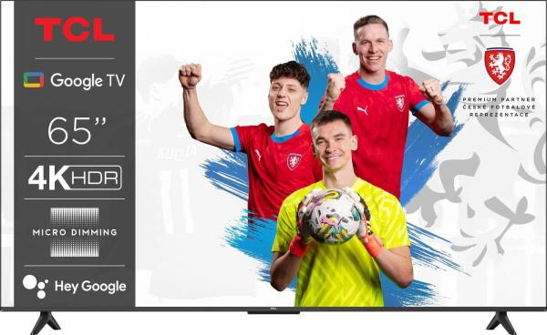 TCL 65V6B 65" TV,  4K Ultra HD,  Smart,  Dolby Audio,  Google TV,  Miracast,  Bluetooth,  WiFi,  ALLM5