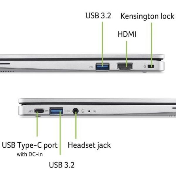 ACER NTB Chromebook 311 (CB311-12H-C1MG), N100, 11.6"HD, 4GB, 128GB eMMC, UHD, Chrome OS, Silver8
