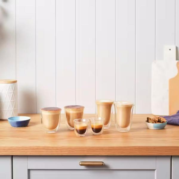 DeLonghi DLSC302 kolekce sklenic Connoisseur - 2x espresso,  2x cappuccino,  2x latte macchiato1