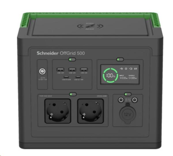 APC Schneider OffGrid Portable Power Station 500, 517Wh Li-ion, 2 Schuko, Sinewave1
