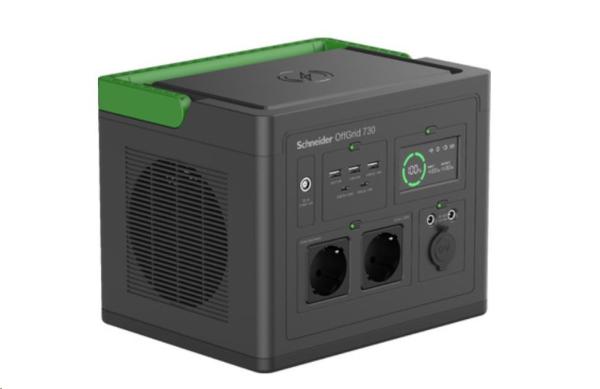 Schneider OffGrid Portable Power Station 730, 738Wh Lithium-ion, 2 Schuko, Sinewave