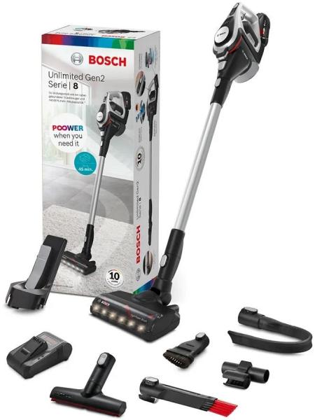 Bosch Unlimited Series 8 Gen2 tyčový vysavač, akumulátorový, 79 dB, bezsáčkový, černá / šedá5