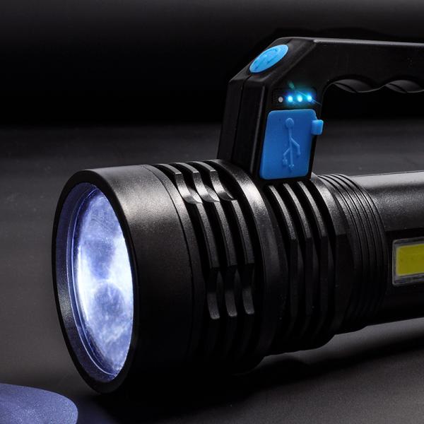 Solight LED nabíjecí svítilna s rukojetí a bočním světlem,  150+100lm,  Li-Ion6