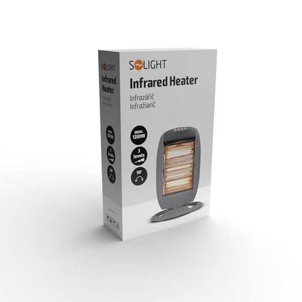 Solight infrazářič - topný výkon 1200 W, 3 nastavitelné úrovně vytápění7