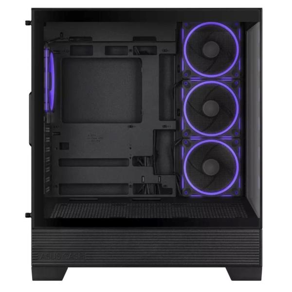 ASUS case A31 PLUS TG ARGB, Mid Tower, Průhledná bočnice, 4x120mm ARGB Fan, ARGB Hub, černá5