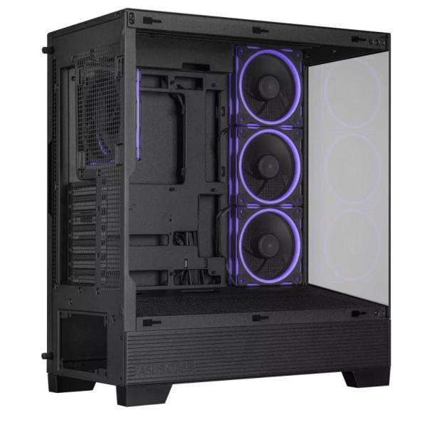 ASUS case A31 PLUS TG ARGB, Mid Tower, Průhledná bočnice, 4x120mm ARGB Fan, ARGB Hub, černá6