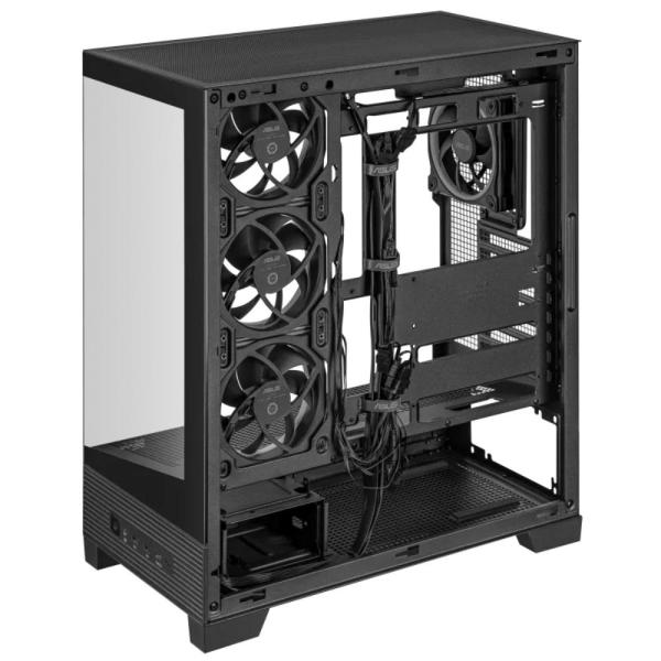 ASUS case A31 PLUS TG ARGB, Mid Tower, Průhledná bočnice, 4x120mm ARGB Fan, ARGB Hub, černá7