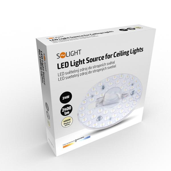 Solight LED světelný zdroj do stropních světel, 24W, 2400lm, 4000K, 167mm5