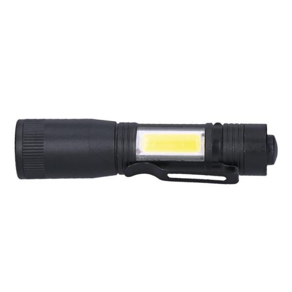 Solight LED kovová svítilna,  150 +60lm,  3W + COB,  AA,  černá2