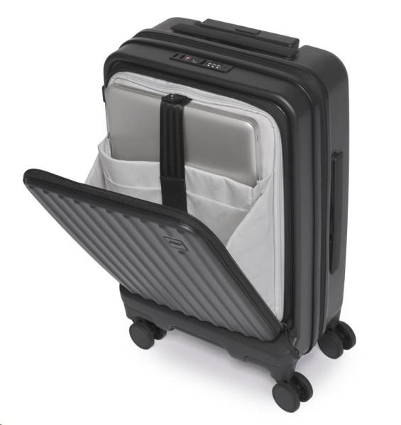 ACER Barcelona luggage 20", černý, pevný cestovní kufr, materiál: 100% recyklovaný PET, TSA kombinační zámek3