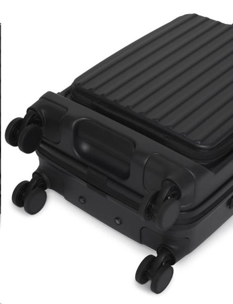 ACER Barcelona luggage 20", černý, pevný cestovní kufr, materiál: 100% recyklovaný PET, TSA kombinační zámek5