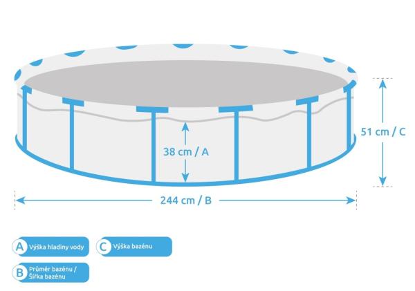 Intex bazén Florida 2, 44x0, 51 m,  bez příslušenství1