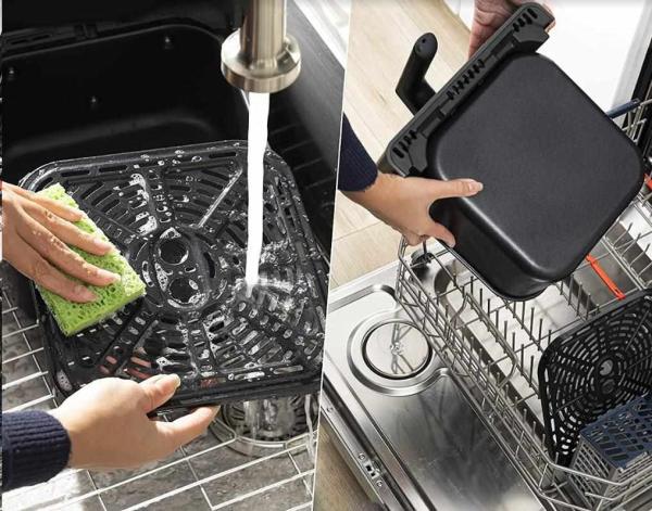 BAZAR - Cosori Dual Blaze 6.4L SMART horkovzdušná  fritéza + 5x špíz a gril. rošt, grey - Poškozený kus7