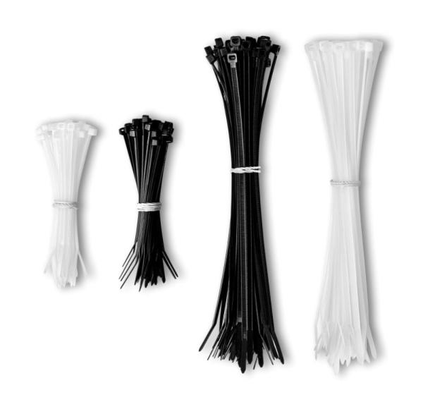 CONNECT IT Stahovací pásky na kabely ZipTie, Černá Bílá