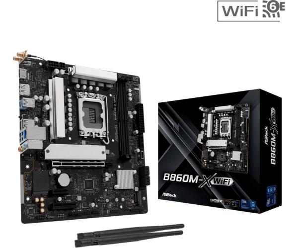 ASRock MB Sc LGA1851 B860M-X WIFI,  Intel B860,  2xDDR5,  1xDP,  1xHDMI,  WiFi,  mATX