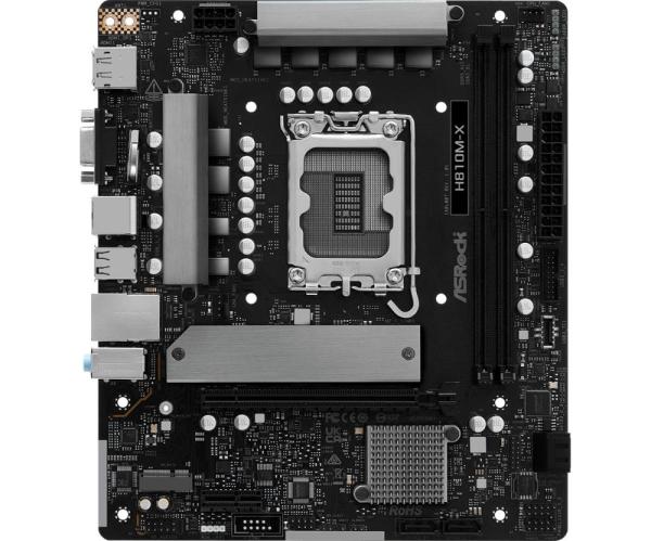 ASRock MB Sc LGA1851 H810M-X,  Intel H810,  2xDDR5,  1xDP,  1xHDMI,  1xVGA,  mATX1