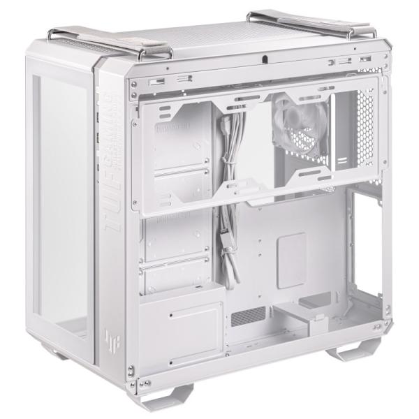 BAZAR - ASUS case TUF GAMING GT502 PLUS,  Mid Tower,  průhledná bočnice,  4x 120mm ARGB Fan,  bílá - Poškozený obal (Komplet6