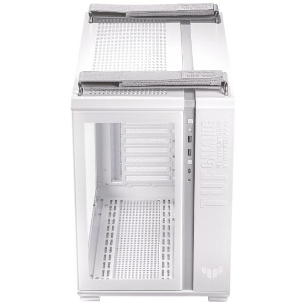 BAZAR - ASUS case TUF GAMING GT502 PLUS,  Mid Tower,  průhledná bočnice,  4x 120mm ARGB Fan,  bílá - Poškozený obal (Komplet8