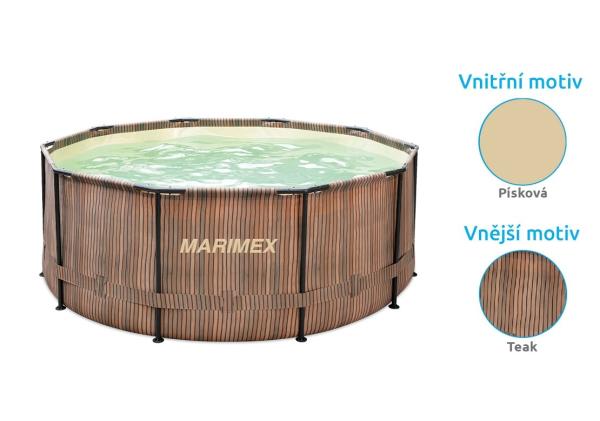 Marimex Florida bazén 3,66x0,99 m se zabudovaným skimmerem - motiv TEAK2