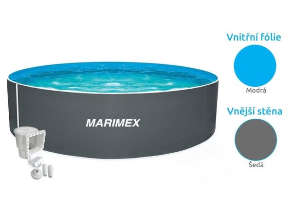 Marimex Orlando bazén 3, 05x0, 91 m s příslušenstvím - motiv šedý2