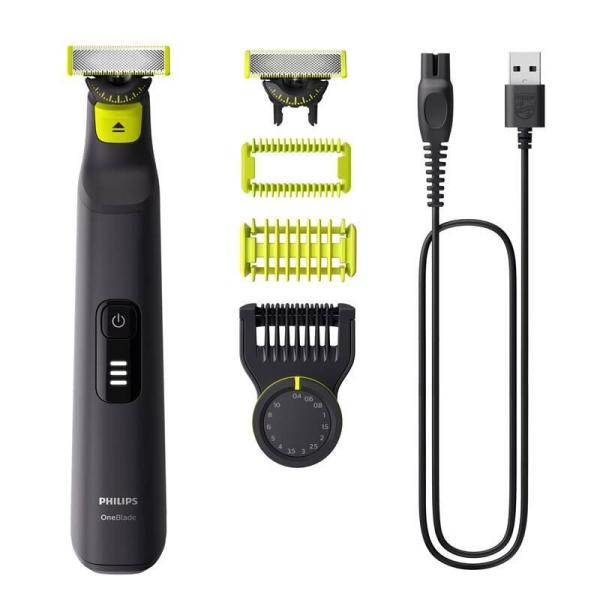 Philips OneBlade Pro 360 QP6542 15 zastřihovač, voděodolný, 3 nástavce, akumulátorový provoz