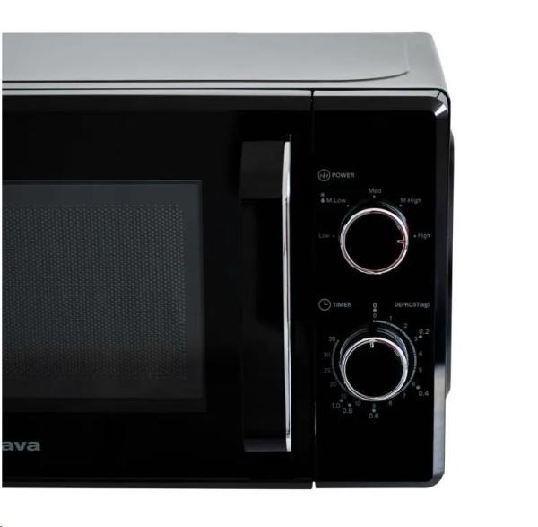 Orava Miwa-1B mikrovlnná trouba 700 W,  20 l,  otočný talíř s průměrem 25, 5 cm,  černá2