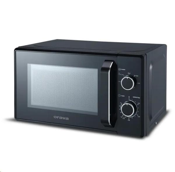 Orava Miwa-1B mikrovlnná trouba 700 W,  20 l,  otočný talíř s průměrem 25, 5 cm,  černá4