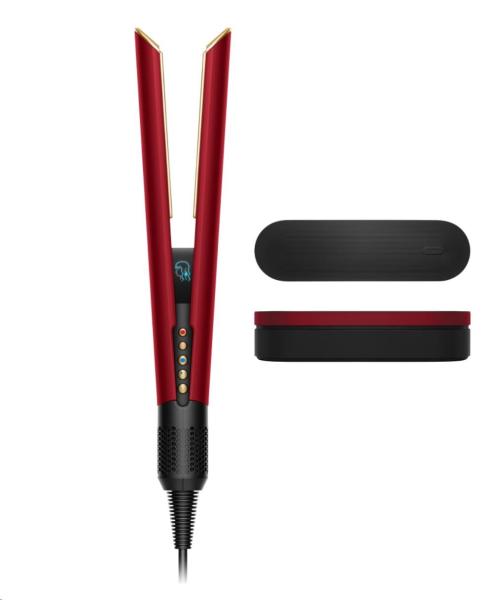 Dyson Airstrait HT01 žehlička na vlasy, LCD displej, Hyperdymium™ motor, automatická pauza, red velvet/ gold