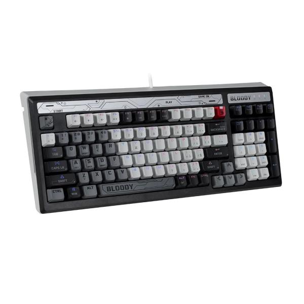 A4tech Bloody B950 podsvícená mechanická herní klávesnice RGB,  Brown Switch,  USB,  CZ,   šedá0