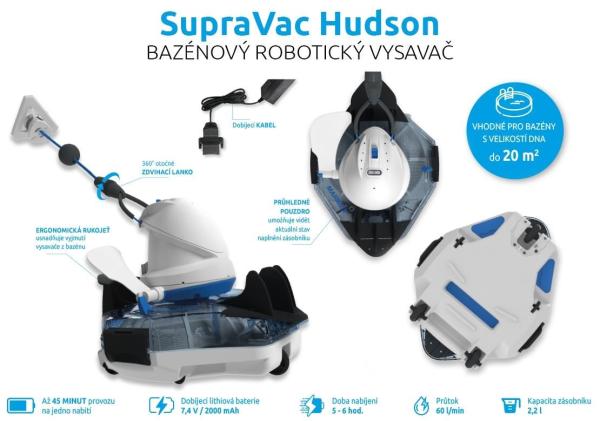 Marimex SupraVac Hudson bazénový robotický vysavač0
