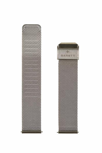 Garett univerzální řemínek 18 mm,  stříbrný kovový,  typ Mesh