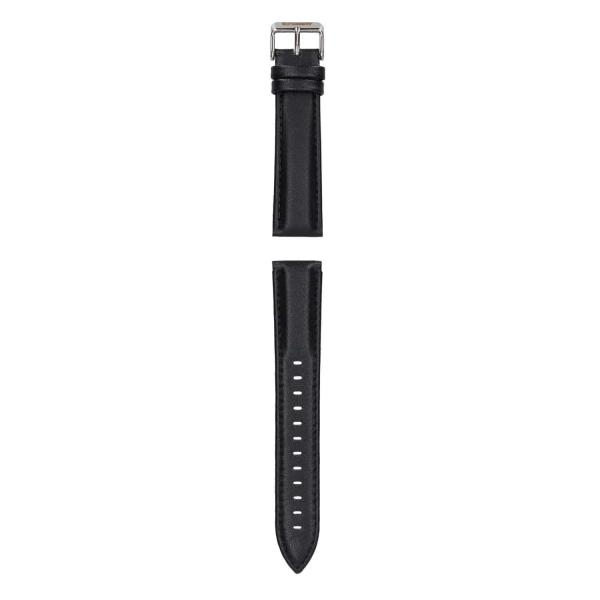 Garett univerzální řemínek 20 mm,  černý se stříbrným zapínáním,  ekokůže