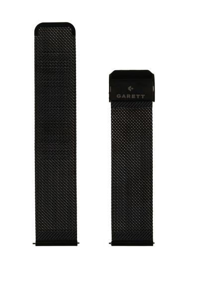 Garett univerzální řemínek 22 mm,  černý kovový,  typ Mesh