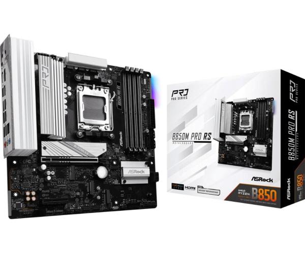 ASRock MB Sc AM5 B850M PRO RS,  AMD B850,  4xDDR5,  1xDP,  1xHDMI,  mATX