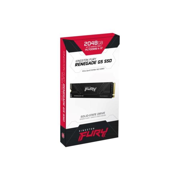 Kingston FURY RENEGADE G5 SSD 2TB M.2 2280 NVMe PCIe 5.0 (R 14700MB/ s; W 14000MB/ s)2
