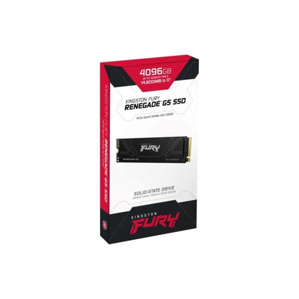 Kingston FURY RENEGADE G5 SSD 4TB M.2 2280 NVMe PCIe 5.0 (R 14800MB/ s; W 14000MB/ s)0