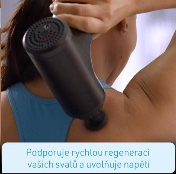 BAZAR - Kendox masážní pistole Muscle Relief, černá, 20 W ~ 50 W - Poškozený obal (Komplet)5