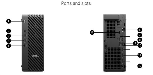 DELL PC Pro Max Micro FCM2250/ TPM/ U7-265/ 32GB/ 1TSSD/ Nvidia A1000/ 280W/ WLAN/ vPro/ Kb/ Mouse/ W11 Pro/ 3Y PS NBD4