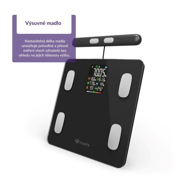 TrueLife FitScale W8 BT Black - osobní diagnostická bluetooth váha4