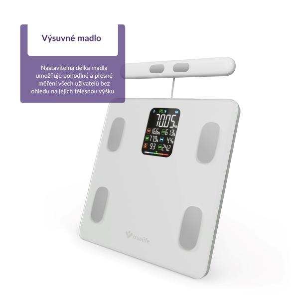TrueLife FitScale W8 BT White - osobní diagnostická bluetooth váha4
