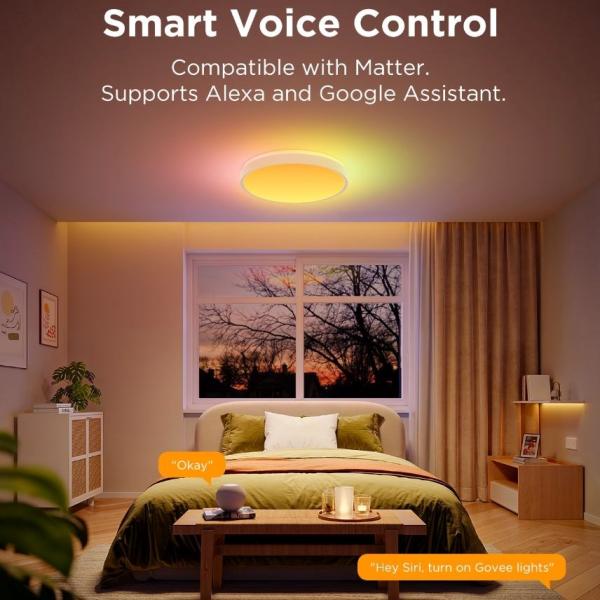 Govee RGBICWW Smart duální stropní světlo 3500lm 38cm Matter6
