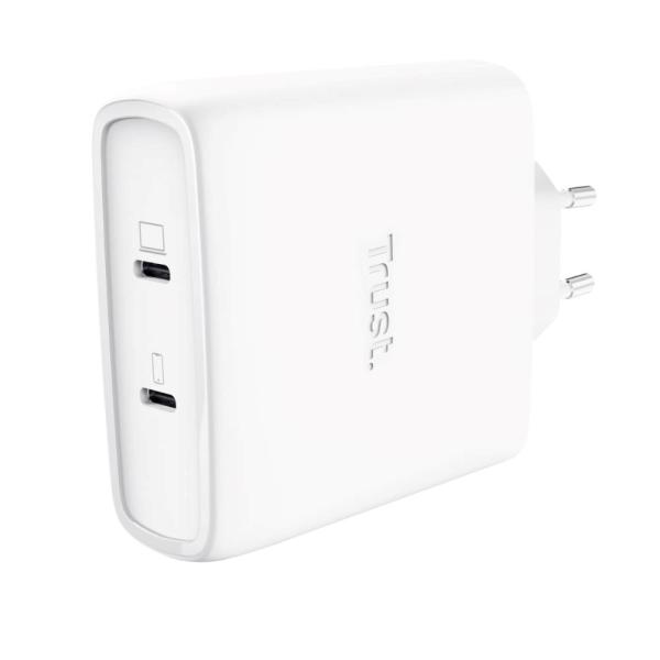 TRUST MAXO 100W 2P USB-C GAN CHARGER WHT