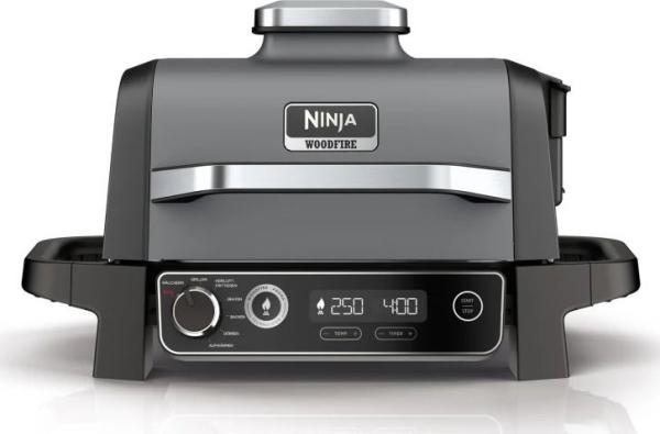 Ninja OG701DE elektrický gril,  horkovzdušná fritéza a udírna,  2400W,  7 programů,  černá