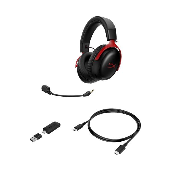 HyperX Cloud III S Wireless Black-Red Gaming Headset2