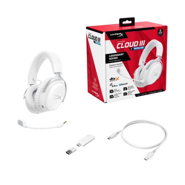 HyperX Cloud III S Wireless White Gaming Headset WHT6