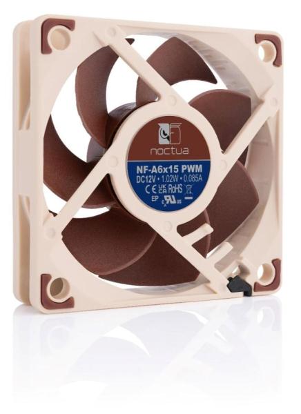 NOCTUA Ventilátor NF-A6x15 PWM,  60mm,  hnědá2