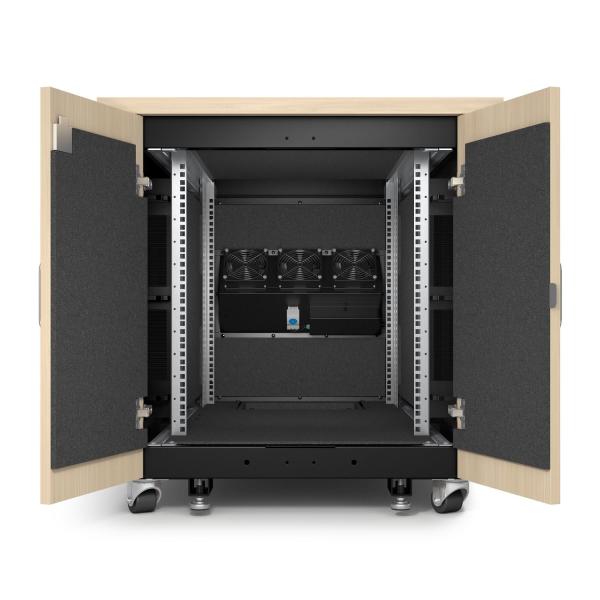 APC NetShelter Soundproof, 12U, Server Rack Enclosure, Maple2