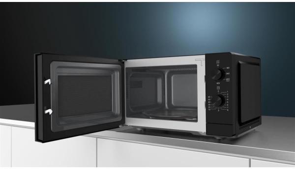 Siemens iQ300 FF020LMB2,  mikrovlnná trouba,  800 W,  5 úrovní ohřevu,  talíř 27 cm,  černá3